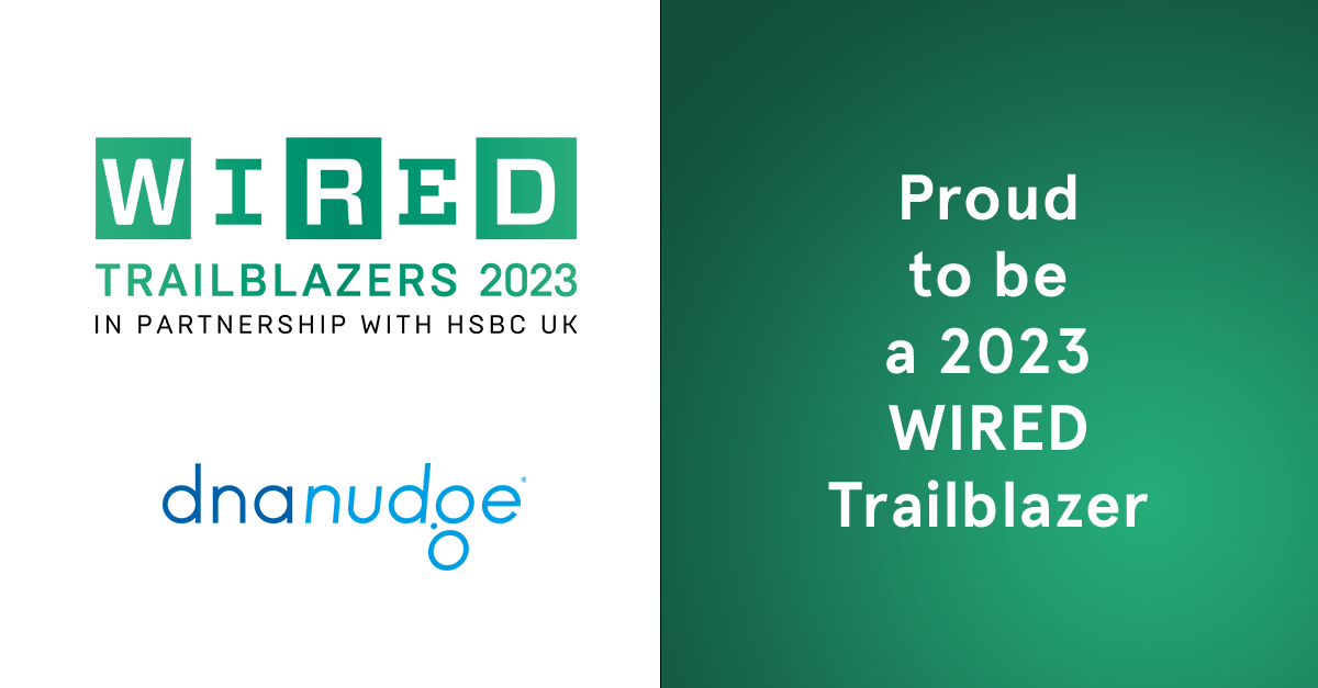 DnaNudge recognised as a 2023 WIRED Trailblazer
